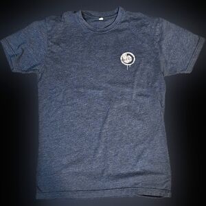 Todd Fischer Men's Blue Graphic T-Shirt with signatures Design on front and back